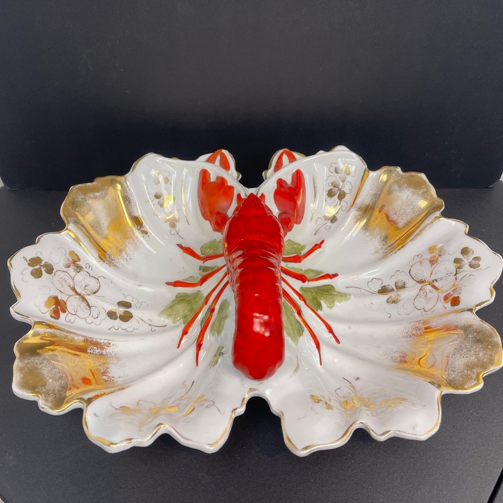 Antique Lobster porcelain dish